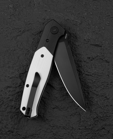 BESTECH SWORDFISH BG62A Black and White G10 Handle 3.94" 14C28N Blade