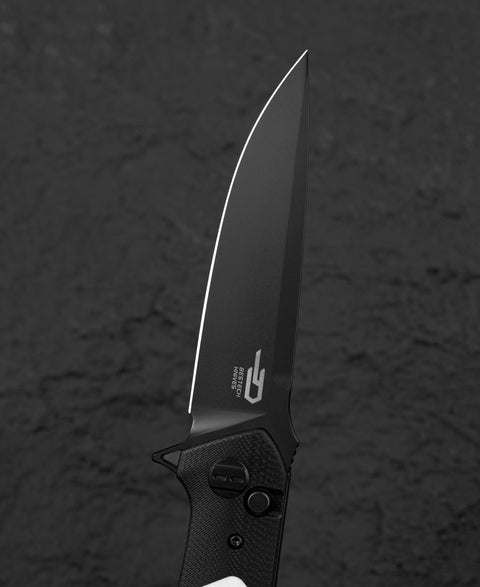 BESTECH SWORDFISH BG62A Black and White G10 Handle 3.94" 14C28N Blade