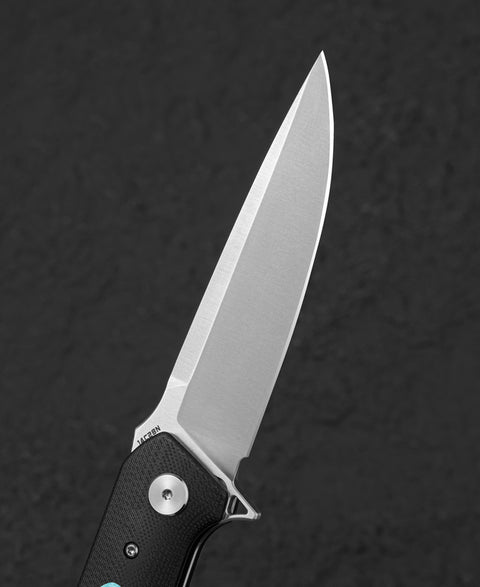 BESTECH SWORDFISH BG62F Black and Light Blue G10 Handle 3.94" 14C28N Blade